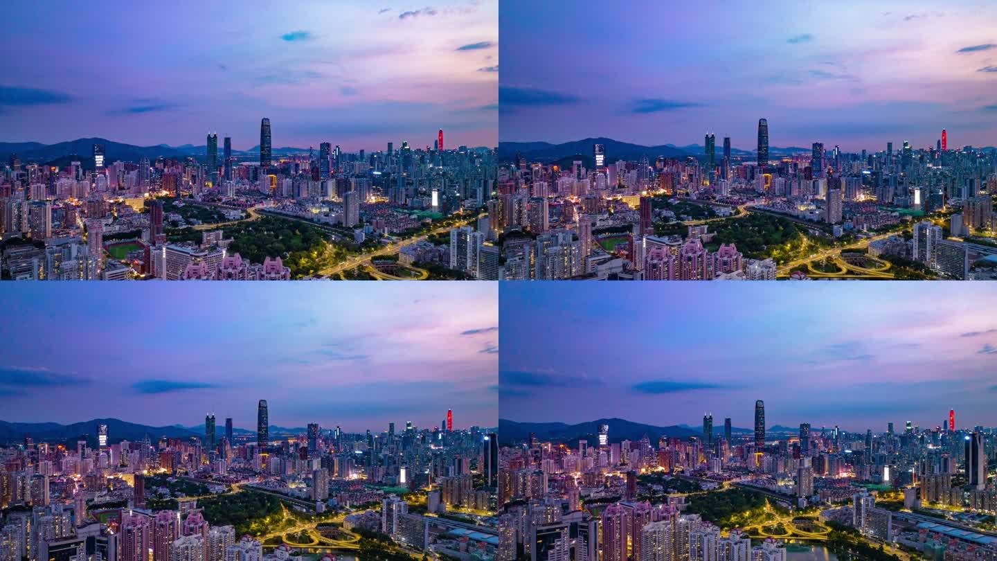 深圳罗湖城市CBD夜景