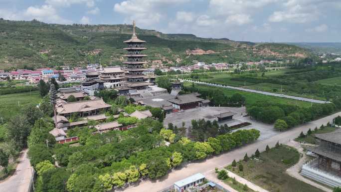 大云寺航拍平凉市泾川县航拍