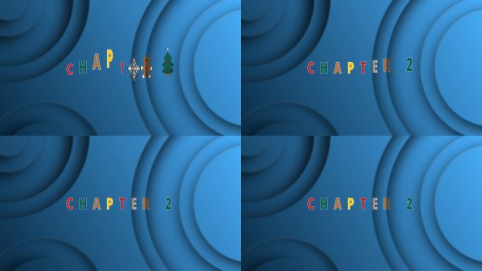 第二章-文字动画效果与圣诞图标在蓝色动画圆圈背景