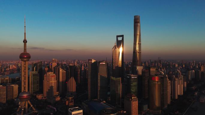 黄昏陆家嘴 东方明珠 黄昏 上海