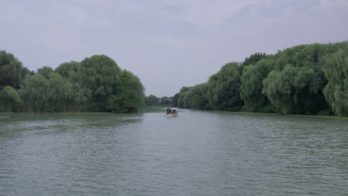 4K扬州大运河游船划船