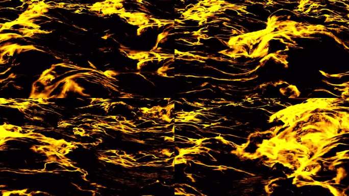 海水海浪水波纹流动金色