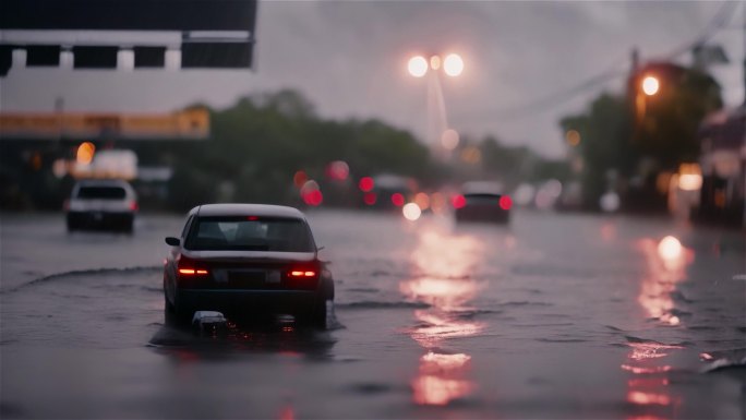 4K洪水暴雨自然灾害