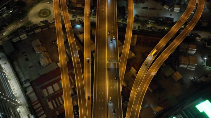 昂船洲大桥及青沙高速公路的夜景