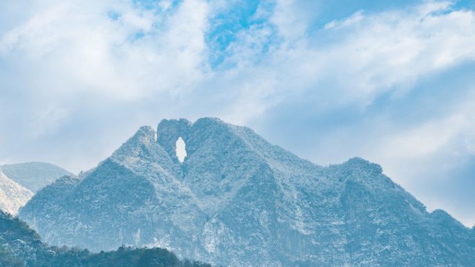 小天门雪景延时