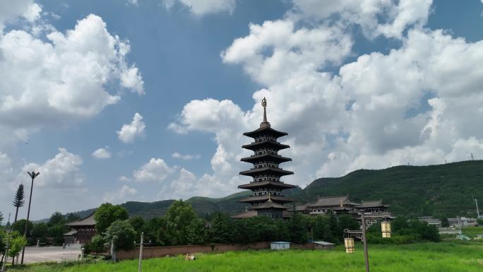 平凉市泾川县航拍大云寺航拍