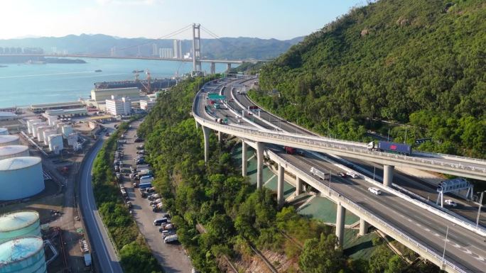 香港青衣高架道路景观