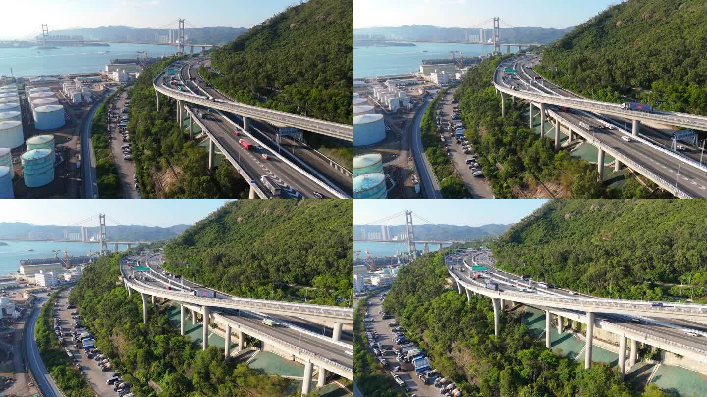 香港青衣高架道路景观