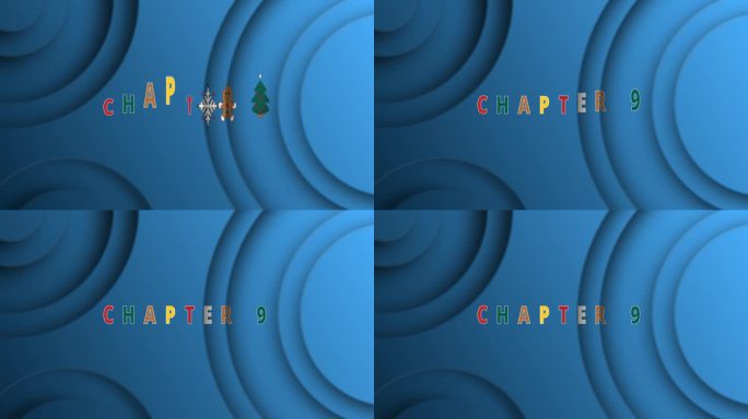 第9章-文字动画效果与圣诞图标在蓝色动画圆圈背景