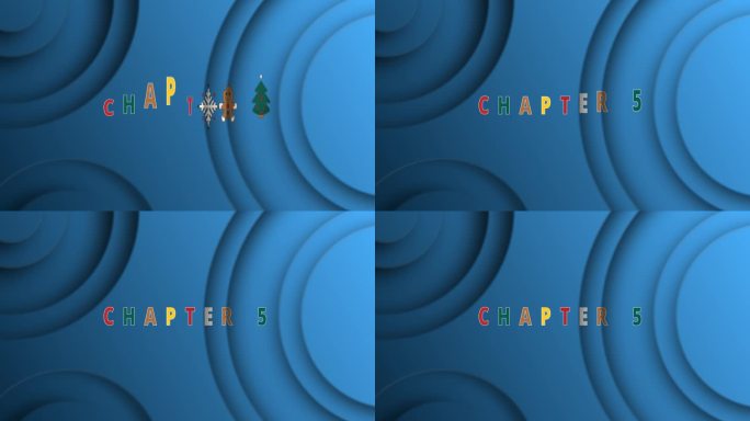 第五章-文字动画效果与圣诞图标在蓝色动画圆圈背景