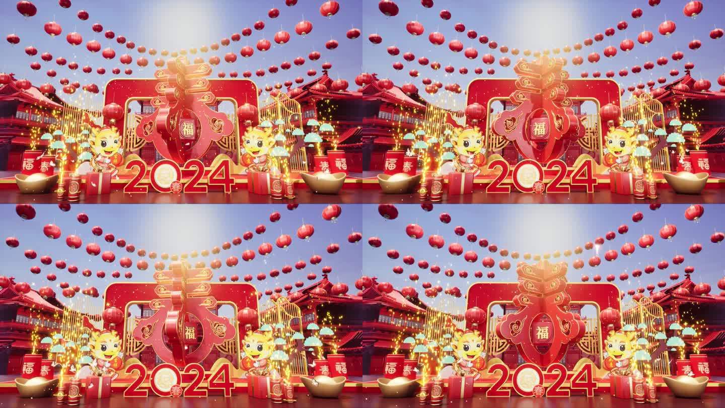 【4K】春节LED大屏背景展台6