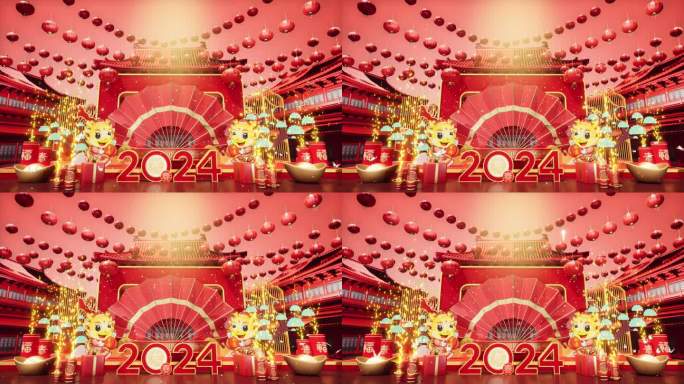 【4K】春节LED大屏背景展台13