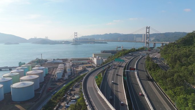 香港青衣高架道路景观