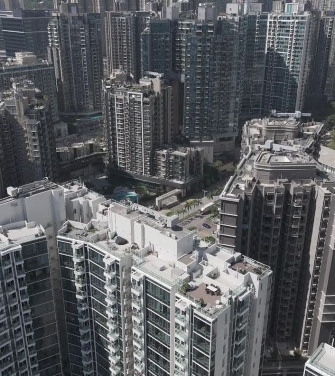 无人机拍摄的香港将军澳住宅区