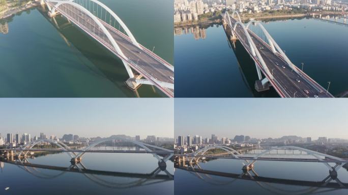 广西柳州柳江江景城市风光-广雅大桥
