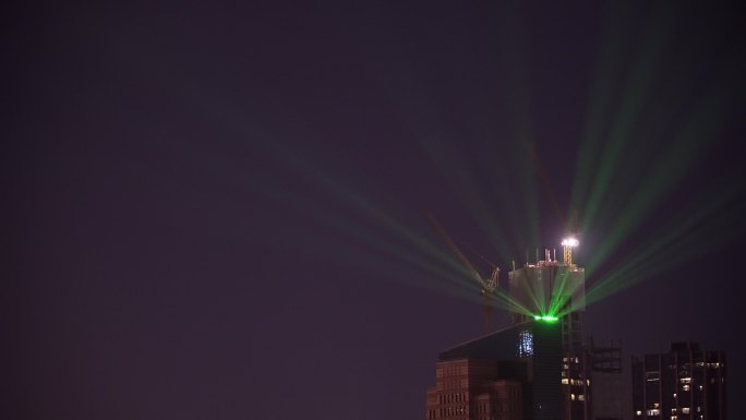 上海 建筑 陆家嘴 浦西 夜景 航拍