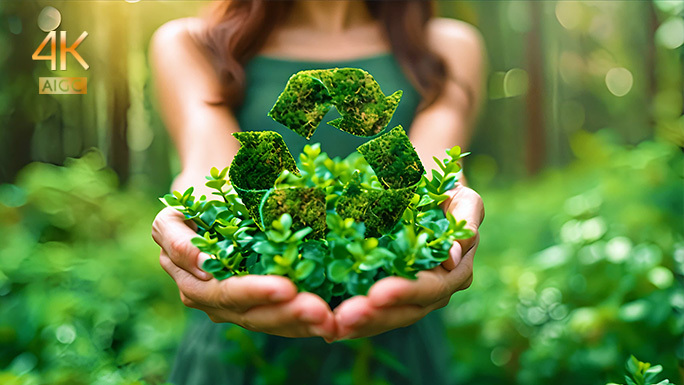环境保护 可再生的原材料 重复循环再利用