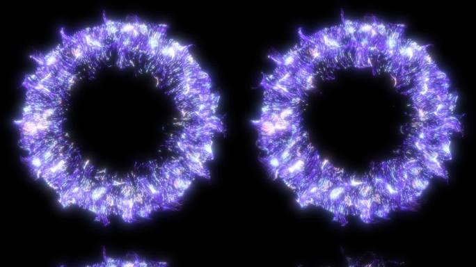 紫色粒子螺旋黑洞传送门