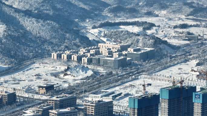 在建城市新区雪景长沙梅溪湖【长沙合集】