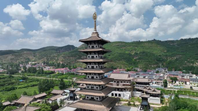 大云寺航拍平凉市泾川县航拍