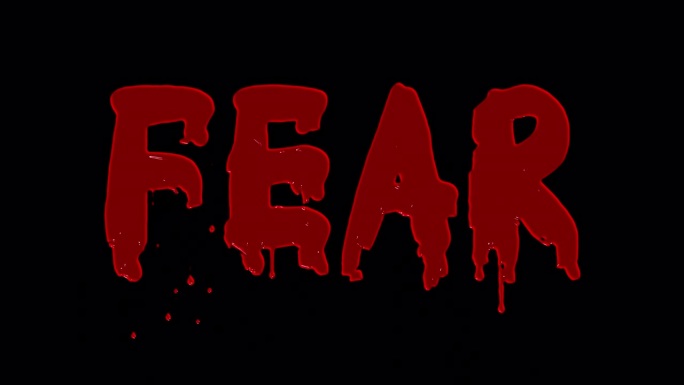 恐惧的标题写在血腥与Alpha频道