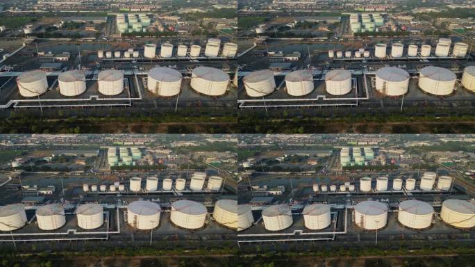 鸟瞰图炼油厂化工厂工业镜头