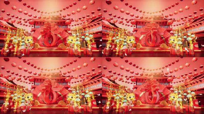 【4K】春节LED大屏背景展台23