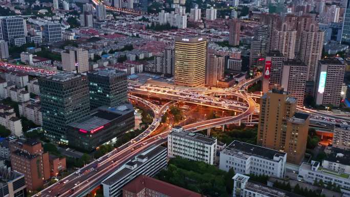 大柏树立交桥 车流 虹口区 城市 上海