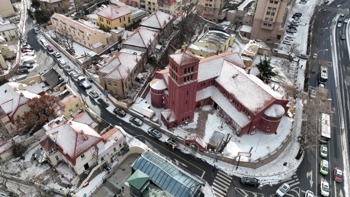 青岛老城区雪景