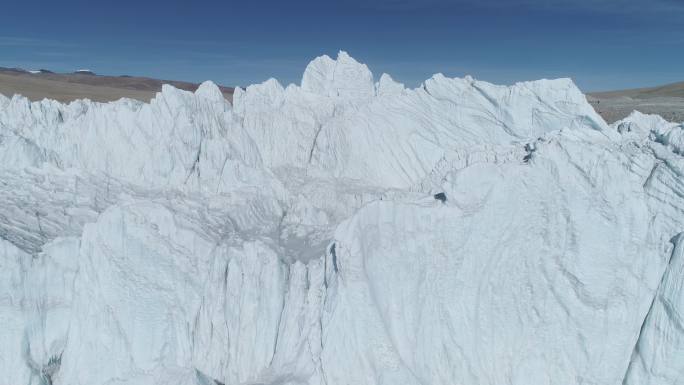 震撼 西藏航拍冰川 40冰川 无人区冰川