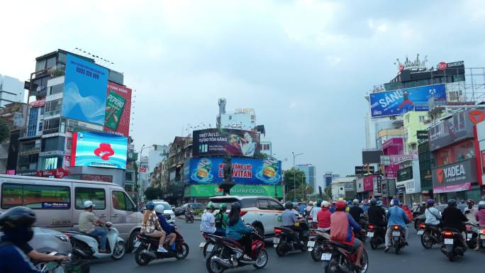 越南胡志明市街道素材