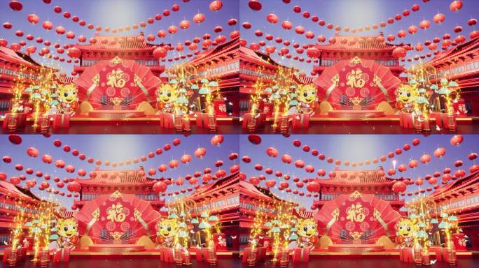 【4K】春节LED大屏背景展台27