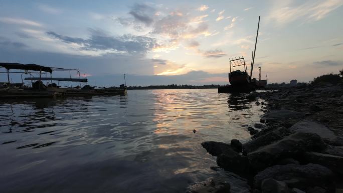 广西涠洲岛渔港延时视频