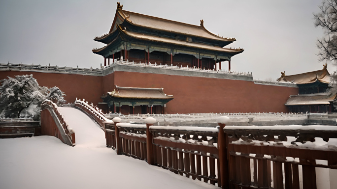 故宫下雪故宫雪景