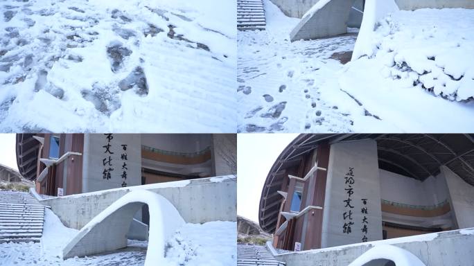 益阳 一园两中心 雪景航拍宣传片空景