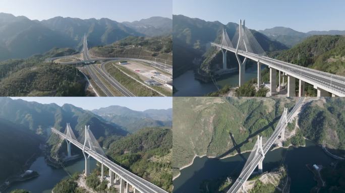 4K航拍浙江景宁高速大桥