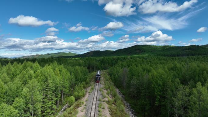 内蒙古大兴安岭森林观光小火车