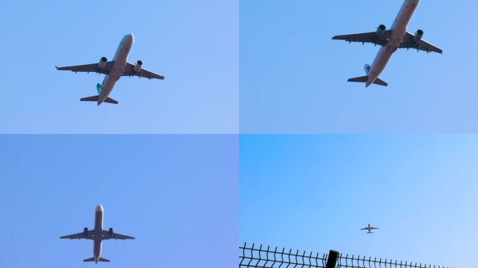 各航空公司飞机起飞起落升格空镜合集