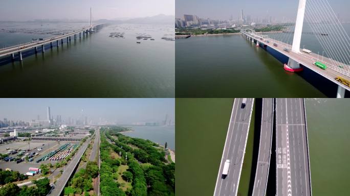 4K-深圳湾大桥 多角度 航拍