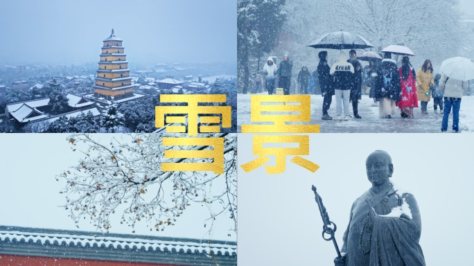 大雁塔雪景