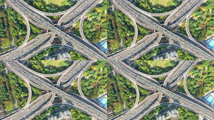 延安高架 交通 城市建设 桥梁 白天