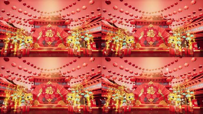 【4K】春节LED大屏背景展台28