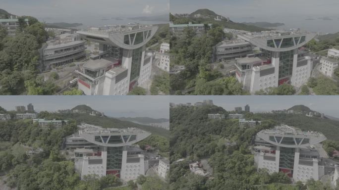 阳光明媚的夏日，香港山顶塔