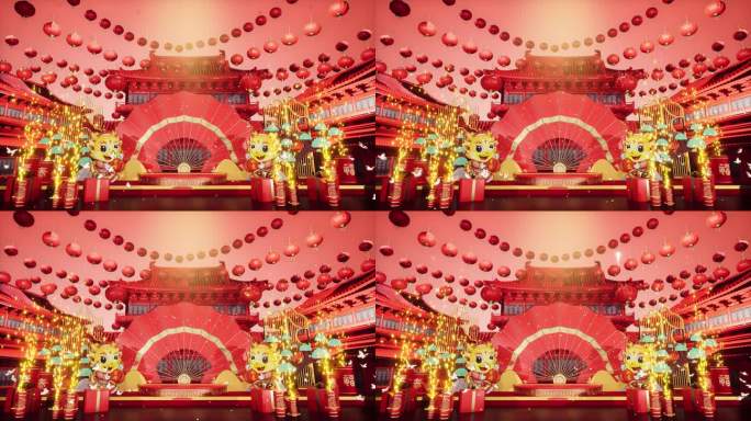 【4K】春节LED大屏背景展台20