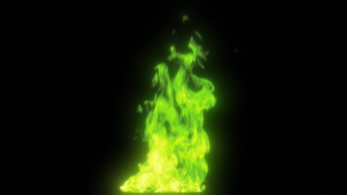 绿色火焰燃烧