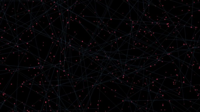 错综复杂的黑色和红色的网络，一个复杂的设计线和点