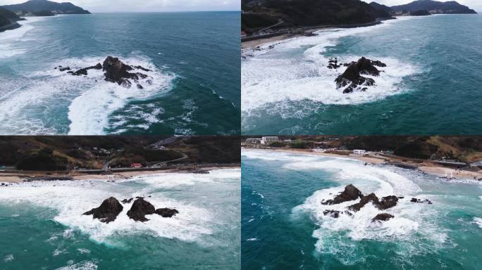 日本 福冈 糸島 海岸 航拍 4K60P