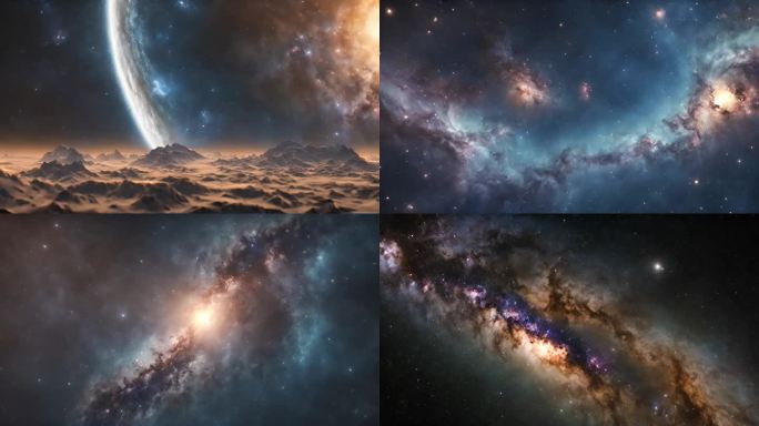 外太空银河系星云星系、运动、外太空