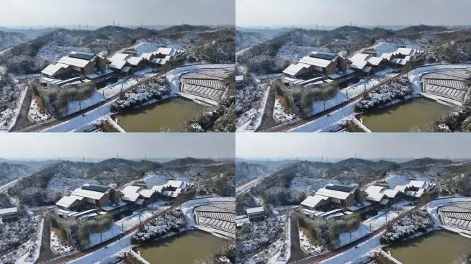 御3PRO 益阳清溪村雪景航拍