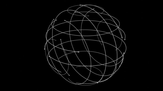 抽象的白色球体由线条和圆点组成的无缝背景